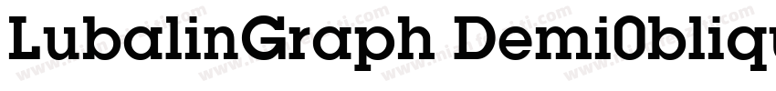 LubalinGraph Demi0blique字体转换